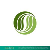 verde folha ornamentado ícone vetor logotipo modelo ilustração Projeto. vetor eps 10.