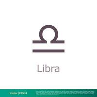 Libra - zodíaco placa ícone vetor logotipo modelo ilustração Projeto. vetor eps 10.