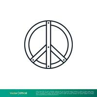 Paz ícone vetor logotipo modelo ilustração Projeto eps 10.