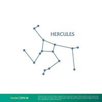 Hércules - constelação Estrela ícone vetor logotipo modelo ilustração Projeto. vetor eps 10.