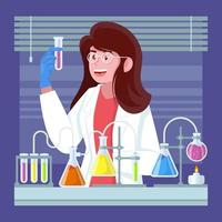 mulheres em laboratório vetor