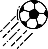 futebol glifo e linha vetor ilustração