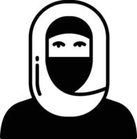 burka glifo e linha vetor ilustração
