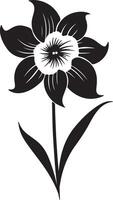 narciso flor silhueta vetor ilustração branco fundo