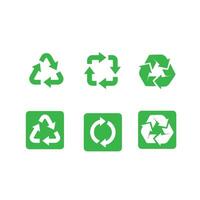 reciclando conjunto ícones vetor
