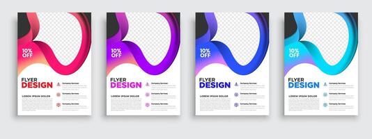 panfleto de negócios corporativos pôster panfleto brochura capa projeto layout plano de fundo, esquema de duas cores, modelo de vetor em tamanho A4 - vetor