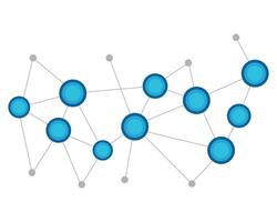 social rede conceito. social meios de comunicação rede. crescimento fundo com linhas, círculos. conectado símbolos para digital, interativo, mercado, conectar, comunicar, global conceitos. vetor