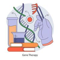genético avanço conceito. plano vetor ilustração.