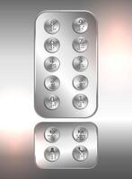 lift elevador empurrar botões com números e braille código para cego pessoas - vetor