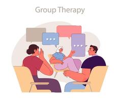 grupo terapia conceito. vetor