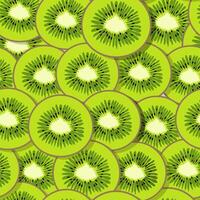 desatado mão desenhado vetor padronizar do brilhante kiwi fruta fatias