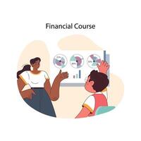 financeiro Educação conceito. plano vetor ilustração
