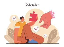 delegação. tarefa tarefa e ao controle. líder ou Gerente transferindo vetor