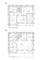 detalhado arquitetônico privado casa chão plano, apartamento disposição, projeto. vetor ilustração