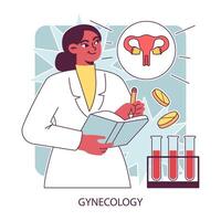 ginecologia, mulheres saúde. ginecologista estude útero. humano anatomia, vetor