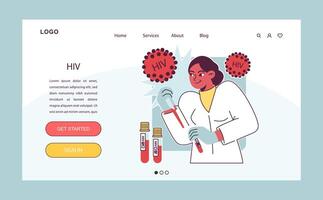 mundo Auxilia dia. HIV, imunodeficiência vírus transmissão, laboratório vetor