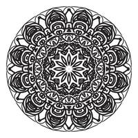 padrão circular em forma de mandala para henna, mehndi, tatuagem, decoração. ornamento decorativo em estilo oriental étnico. página do livro para colorir. vetor