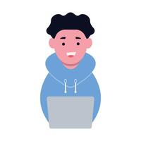 simples moderno freelance conceito empreendedor vetor ilustração