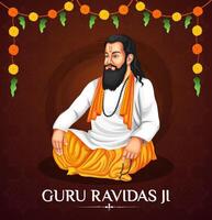 guru Ravidas Jayanti cumprimento cartão Projeto modelo vetor