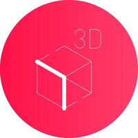 3d objeto criativo ícone Projeto vetor