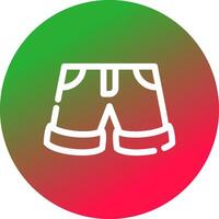 design de ícone criativo de shorts vetor