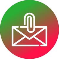 anexar arquivo design de ícone criativo de e-mail vetor