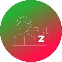 gen z masculino criativo ícone Projeto vetor