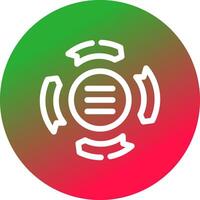 círculo seta processo criativo ícone Projeto vetor