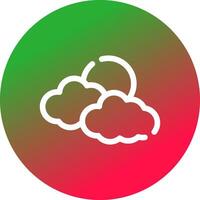design de ícone criativo de nuvens vetor