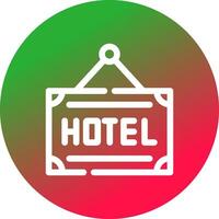 design de ícone criativo de hotel vetor