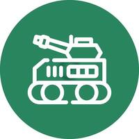design de ícone criativo de tanque vetor