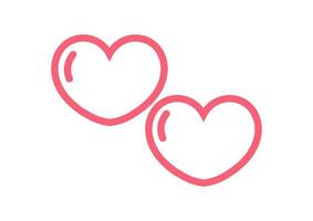 ilustração 3 do coração rosa vetor