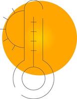 design de ícone criativo de temperatura vetor