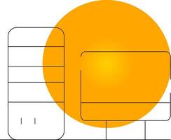 design de ícone criativo de computador vetor