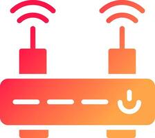 design de ícone criativo de roteador wi-fi vetor