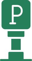 design de ícone criativo de sinal de estacionamento vetor