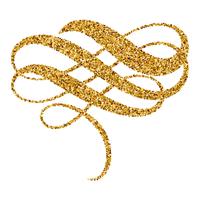 arte dourada do flourish da caligrafia do Natal. whorls decorativos do vintage para o projeto no fundo branco. Ilustração vetorial EPS10 vetor