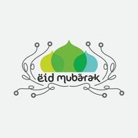 eid Mubarak ícone logotipo islâmico e Ramdhan religião ilustração logotipo Projeto vetor mesquita