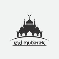 eid Mubarak ícone logotipo islâmico e Ramdhan religião ilustração logotipo Projeto vetor mesquita