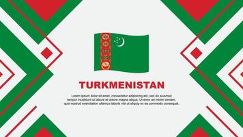 Turquemenistão bandeira abstrato fundo Projeto modelo. Turquemenistão independência dia bandeira papel de parede vetor ilustração. Turquemenistão ilustração