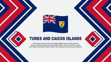 turcos e Caicos ilhas bandeira abstrato fundo Projeto modelo. turcos e Caicos ilhas independência dia bandeira papel de parede vetor ilustração. Projeto
