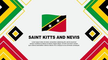 santo kitts e nevis bandeira abstrato fundo Projeto modelo. santo kitts e nevis independência dia bandeira papel de parede vetor ilustração. fundo