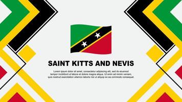 santo kitts e nevis bandeira abstrato fundo Projeto modelo. santo kitts e nevis independência dia bandeira papel de parede vetor ilustração. bandeira