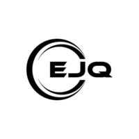 ejq carta logotipo projeto, inspiração para uma único identidade. moderno elegância e criativo Projeto. marca d'água seu sucesso com a impressionante isto logotipo. vetor