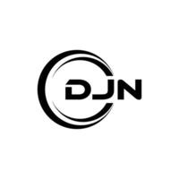 djn carta logotipo projeto, inspiração para uma único identidade. moderno elegância e criativo Projeto. marca d'água seu sucesso com a impressionante isto logotipo. vetor