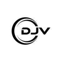 djv carta logotipo projeto, inspiração para uma único identidade. moderno elegância e criativo Projeto. marca d'água seu sucesso com a impressionante isto logotipo. vetor