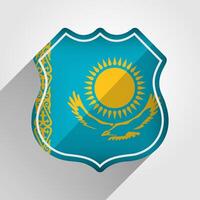 Cazaquistão bandeira estrada placa ilustração vetor