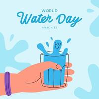 cartaz do dia da água vetor