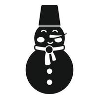 congeladas boneco de neve ícone simples vetor. personagem traje vetor