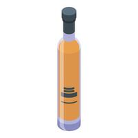 bordo xarope garrafa ícone isométrico vetor. natural adoçado extrair vetor